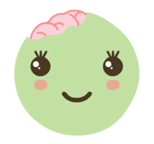 Kawaii Green Zombie Emojis In Love sticker #14787106