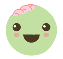 Kawaii Green Zombie Emojis In Love sticker #14787108