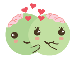 Kawaii Green Zombie Emojis In Love sticker #14787109