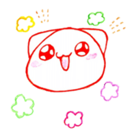 White cat (watercolor) sticker #14789519