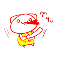 White cat (watercolor) sticker #14789527