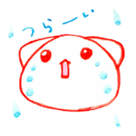 White cat (watercolor) sticker #14789529