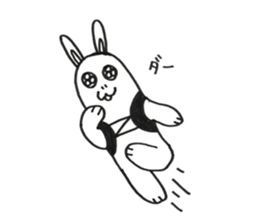 Trail running rabbit sticker #14789919