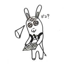 Trail running rabbit sticker #14789922