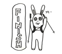 Trail running rabbit sticker #14789924