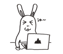 Trail running rabbit sticker #14789926