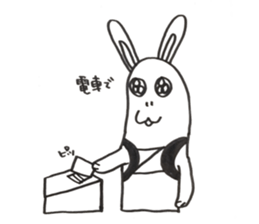 Trail running rabbit sticker #14789928