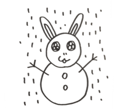 Trail running rabbit sticker #14789935