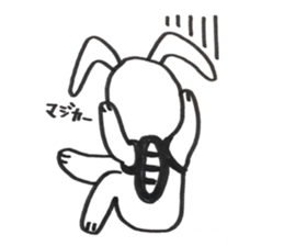 Trail running rabbit sticker #14789950