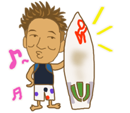 Kazu loves surfing sticker #14791440