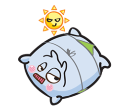 Cute and Soft Pillow sticker #14792528
