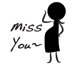 Pregnant woman talk sticker #14792542