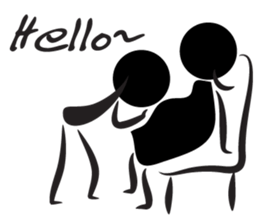 Pregnant woman talk sticker #14792546