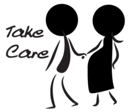 Pregnant woman talk sticker #14792549