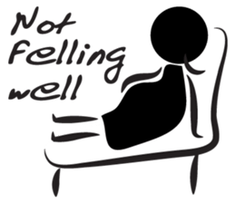 Pregnant woman talk sticker #14792550