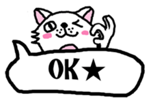 ugly but cute cat English ver sticker #14793139