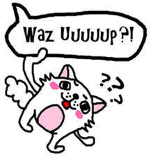 ugly but cute cat English ver sticker #14793144