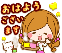 Leisurely a girlfriend .Happy spring sticker #14793223