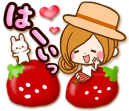 Leisurely a girlfriend .Happy spring sticker #14793227