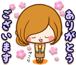 Leisurely a girlfriend .Happy spring sticker #14793235