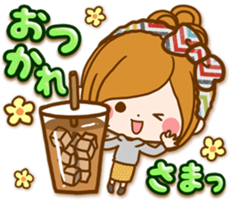 Leisurely a girlfriend .Happy spring sticker #14793238