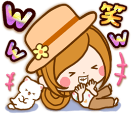 Leisurely a girlfriend .Happy spring sticker #14793246