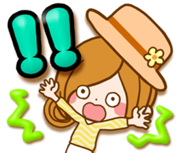 Leisurely a girlfriend .Happy spring sticker #14793248