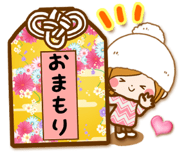 Leisurely a girlfriend .Happy spring sticker #14793255