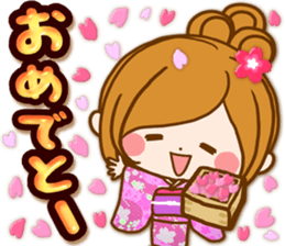 Leisurely a girlfriend .Happy spring sticker #14793256