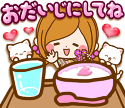 Leisurely a girlfriend .Happy spring sticker #14793257