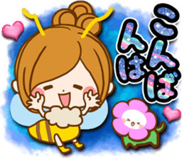 Leisurely a girlfriend .Happy spring sticker #14793258