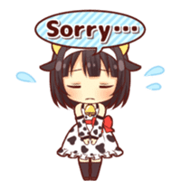 Cow girl animated sticker #14793705