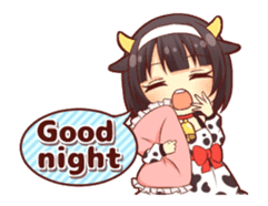Cow girl animated sticker #14793709