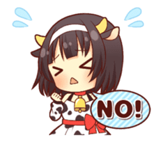 Cow girl animated sticker #14793711
