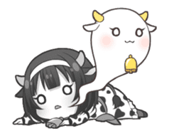 Cow girl animated sticker #14793718