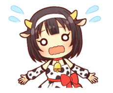 Cow girl animated sticker #14793719