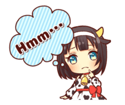 Cow girl animated sticker #14793720