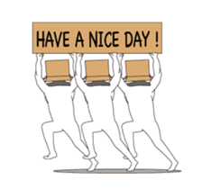 Movin' Sticker Mr. Cardboard man !! 2 sticker #14796430