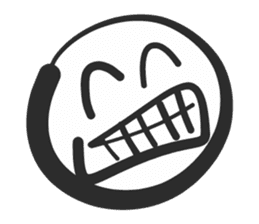 Emoji face - funny weird smiley sticker sticker #14796571