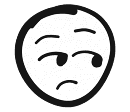Emoji face - funny weird smiley sticker sticker #14796576