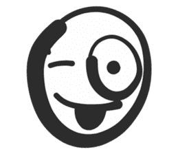 Emoji face - funny weird smiley sticker sticker #14796577