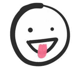 Emoji face - funny weird smiley sticker sticker #14796590