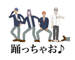 It moves! TV anime "Gakuen Handsome" sticker #14797052