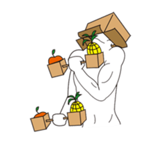 Movin' Sticker Mr. Cardboard man !! sticker #14798592