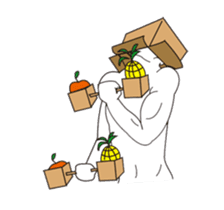 Movin' Sticker Mr. Cardboard man !! sticker #14798592