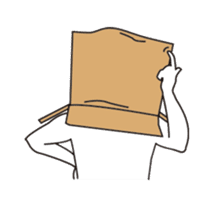 Movin' Sticker Mr. Cardboard man !! sticker #14798595