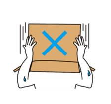 Movin' Sticker Mr. Cardboard man !! sticker #14798598