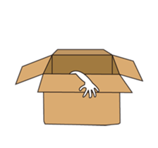 Movin' Sticker Mr. Cardboard man !! sticker #14798605