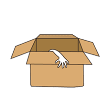 Movin' Sticker Mr. Cardboard man !! sticker #14798605