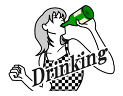Drinking People (Animation) ENG.ver sticker #14798814
